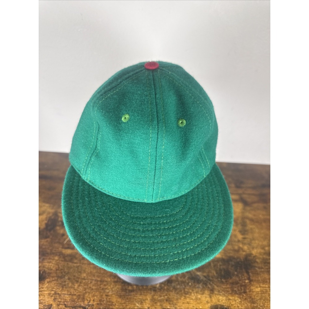 Ebbets Field Flannels Green Wool Baseball Hat Hand Crafted USA Made NWOT Cap